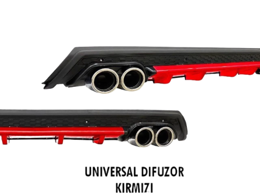 Rear Car Diffuser Red