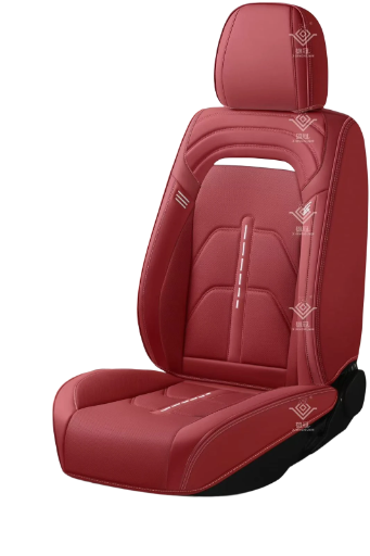 Red Leather Car Seat Cover