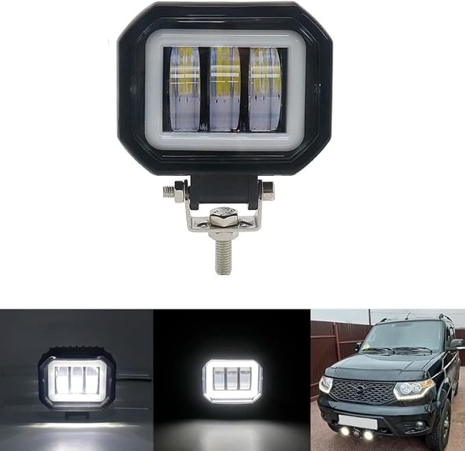 3-Lens Rectangular LED Fog Light