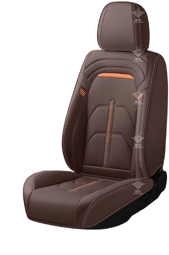 Brown Genuine Leather Car Seat Cover