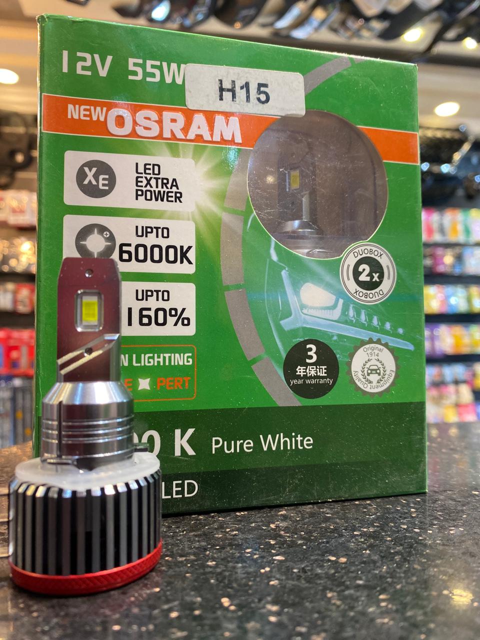 OSRAM LED Car Bulb H15 12V 55W