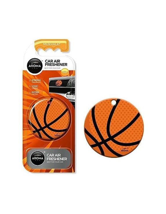 Aroma Car Air Freshener | Basketball Design | Mixed Fruit Scent | Polymer Vent Mount Diffuser