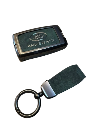Original Range Rover Metal Key Cover with Leather Strap