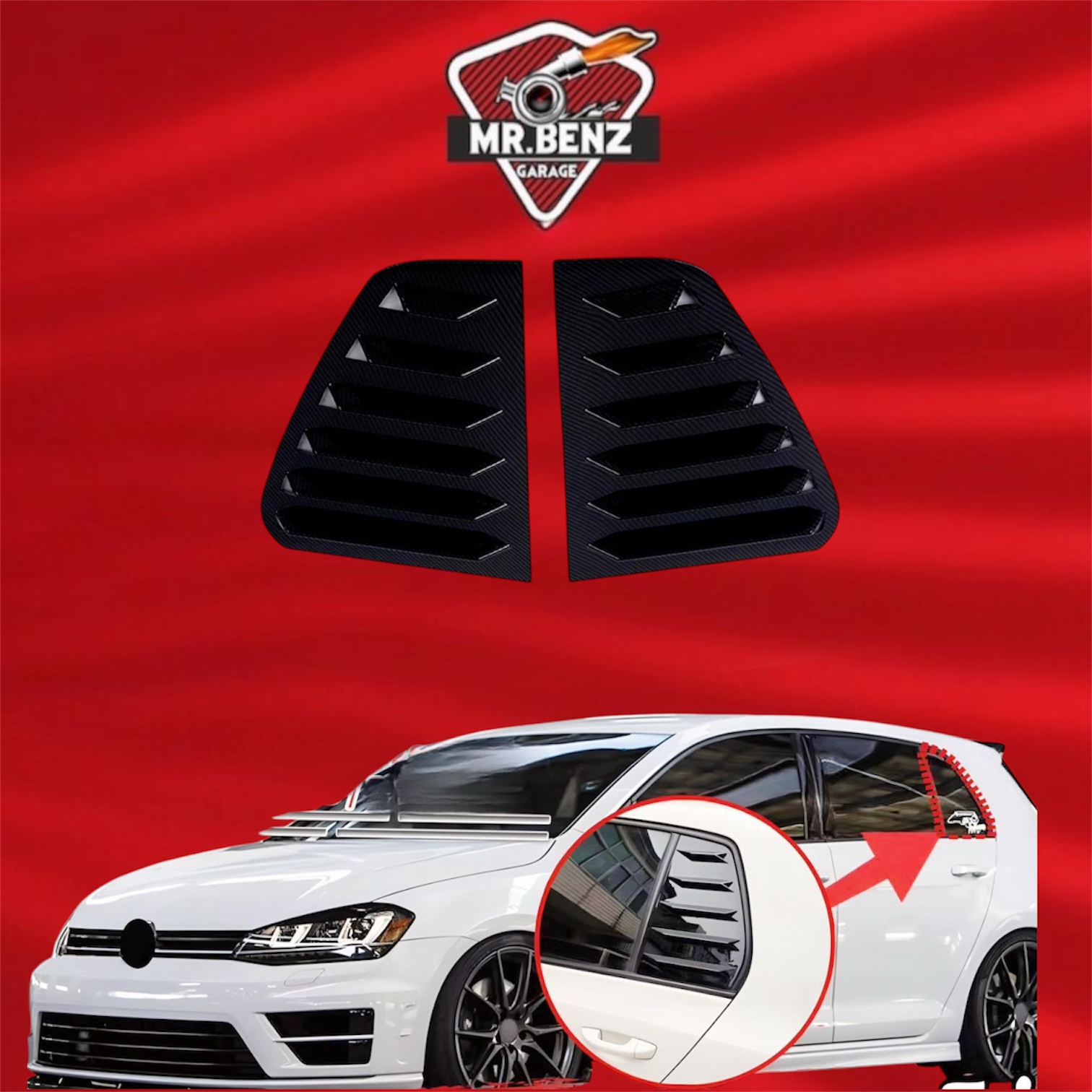 Rear Window Spoiler for Volkswagen Golf